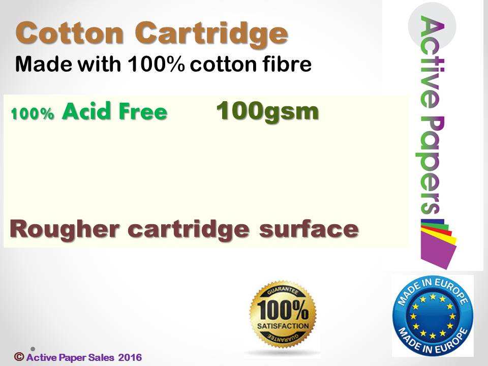 Pure Cotton Cartridge Paper 100gsm