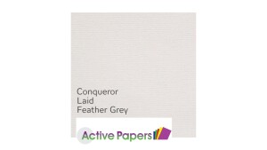 Conqueror Pearl Grey Laid A4 300gsm M157 75 sheets