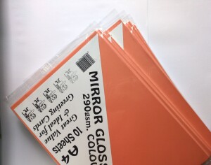 Peach Gloss Card A4 290gsm 100 sheets