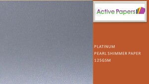 Platinum Silver Pearlescent Paper 125gsm