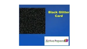 Black Glitter Card 300gsm 198x297mm 50 sheets